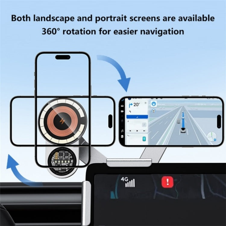 A8S 15W Wireless Charging New Energy Vehicle Navigation Bracket For Tesla Car Screen Base, A8S