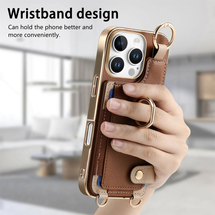 Fashion Ring Card Bag Phone Case with Hang Loop, For iPhone 16 Pro Max, For iPhone 16 Pro, For iPhone 16 Plus, For iPhone 16, For iPhone 15 Pro Max