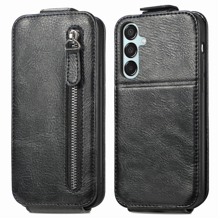 Zipper Wallet Vertical Flip Leather Phone Case, For Samsung Galaxy A06, For Samsung Galaxy S24 FE 5G, For Samsung Galaxy M35, For Samsung Galaxy M15, For Samsung Galaxy A15, For Samsung Galaxy S24 Ultra 5G, For Samsung Galaxy S24+ 5G