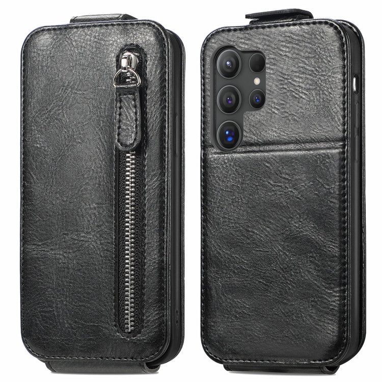 Zipper Wallet Vertical Flip Leather Phone Case, For Samsung Galaxy A06, For Samsung Galaxy S24 FE 5G, For Samsung Galaxy M35, For Samsung Galaxy M15, For Samsung Galaxy A15, For Samsung Galaxy S24 Ultra 5G, For Samsung Galaxy S24+ 5G