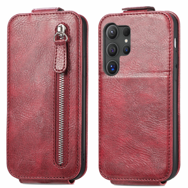 Zipper Wallet Vertical Flip Leather Phone Case, For Samsung Galaxy A06, For Samsung Galaxy S24 FE 5G, For Samsung Galaxy M35, For Samsung Galaxy M15, For Samsung Galaxy A15, For Samsung Galaxy S24 Ultra 5G, For Samsung Galaxy S24+ 5G