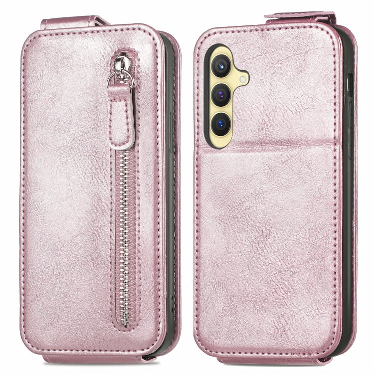 Zipper Wallet Vertical Flip Leather Phone Case, For Samsung Galaxy A06, For Samsung Galaxy S24 FE 5G, For Samsung Galaxy M35, For Samsung Galaxy M15, For Samsung Galaxy A15, For Samsung Galaxy S24 Ultra 5G, For Samsung Galaxy S24+ 5G