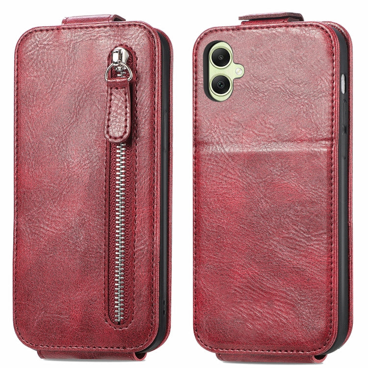 Zipper Wallet Vertical Flip Leather Phone Case, For Samsung Galaxy A05, For Samsung Galaxy A05s, For Samsung Galaxy M14, For Samsung Galaxy XCover 5