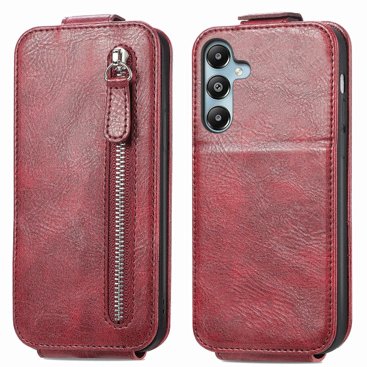 Zipper Wallet Vertical Flip Leather Phone Case, For Samsung Galaxy A05, For Samsung Galaxy A05s, For Samsung Galaxy M14, For Samsung Galaxy XCover 5