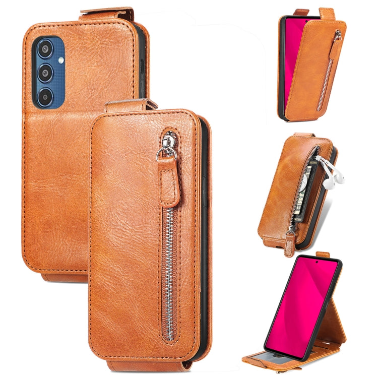 Zipper Wallet Vertical Flip Leather Phone Case, For Samsung Galaxy A06, For Samsung Galaxy S24 FE 5G, For Samsung Galaxy M35, For Samsung Galaxy M15, For Samsung Galaxy A15, For Samsung Galaxy S24 Ultra 5G, For Samsung Galaxy S24+ 5G