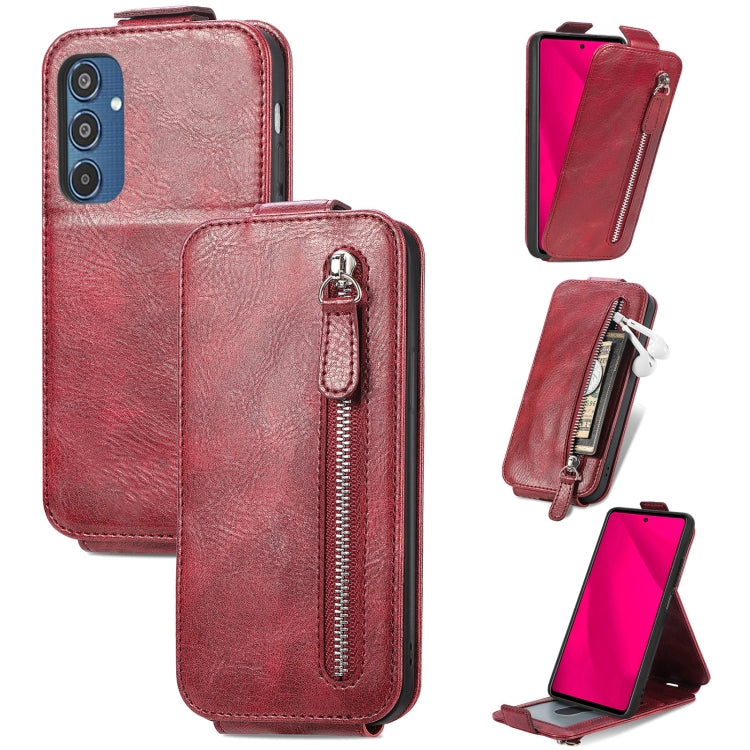 Zipper Wallet Vertical Flip Leather Phone Case, For Samsung Galaxy A06, For Samsung Galaxy S24 FE 5G, For Samsung Galaxy M35, For Samsung Galaxy M15, For Samsung Galaxy A15, For Samsung Galaxy S24 Ultra 5G, For Samsung Galaxy S24+ 5G