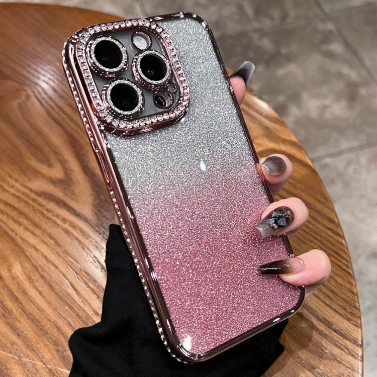 Diamond Gradient Glitter TPU Phone Case, For iPhone 16 Pro Max, For iPhone 16 Pro, For iPhone 16 Plus, For iPhone 16, For iPhone 15 Pro Max