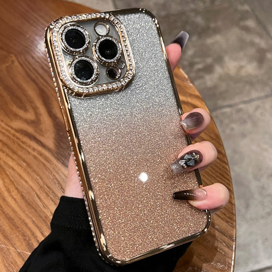 Diamond Gradient Glitter TPU Phone Case, For iPhone 16 Pro Max, For iPhone 16 Pro, For iPhone 16 Plus, For iPhone 16