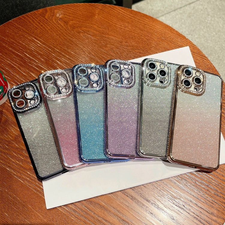 Diamond Gradient Glitter TPU Phone Case, For iPhone 16 Pro Max, For iPhone 16 Pro, For iPhone 16 Plus, For iPhone 16, For iPhone 15 Pro Max