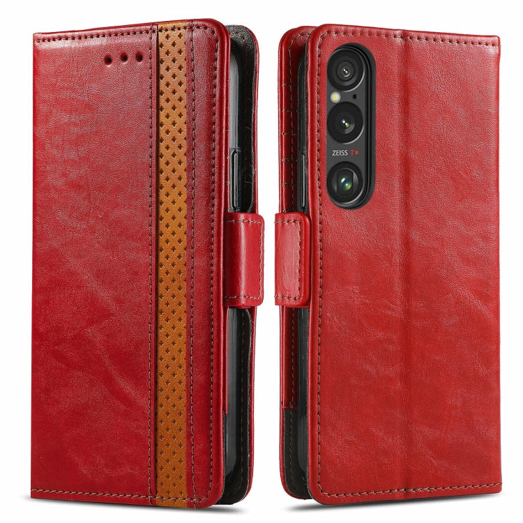 CaseNeo Splicing Dual Magnetic Buckle Leather Phone Case, For Sony Xperia 10 VI, For Sony Xperia 1 VI, For Sony Xperia 5 VI