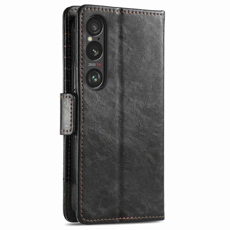 CaseNeo Splicing Dual Magnetic Buckle Leather Phone Case, For Sony Xperia 10 VI, For Sony Xperia 1 VI, For Sony Xperia 5 VI