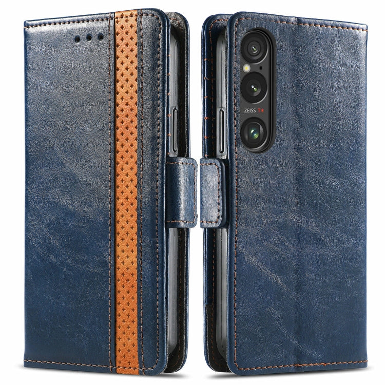 CaseNeo Splicing Dual Magnetic Buckle Leather Phone Case, For Sony Xperia 10 VI, For Sony Xperia 1 VI, For Sony Xperia 5 VI