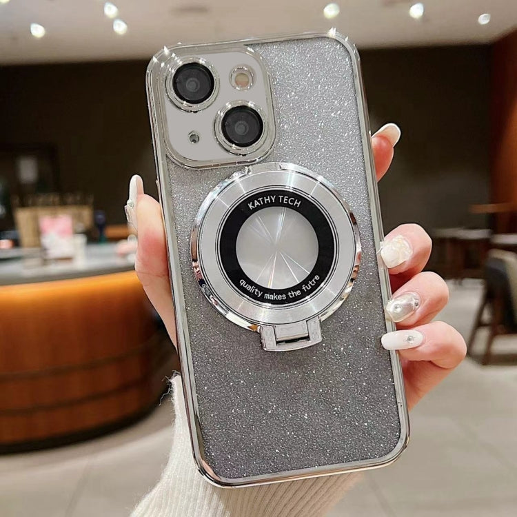 Electroplated Holder Gradient Glitter MagSafe Phone Case, For iPhone 15 Pro Max, For iPhone 15 Pro, For iPhone 15 Plus, For iPhone 15