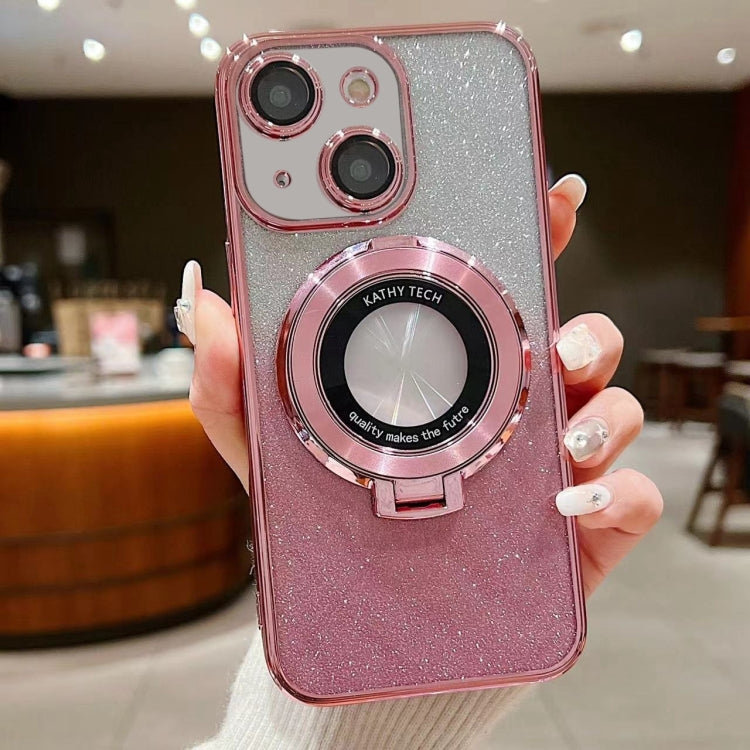 Electroplated Holder Gradient Glitter MagSafe Phone Case, For iPhone 15 Pro Max, For iPhone 15 Pro, For iPhone 15 Plus, For iPhone 15