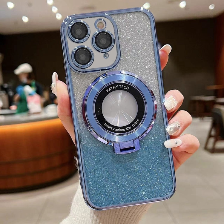 Electroplated Holder Gradient Glitter MagSafe Phone Case, For iPhone 11 Pro Max, For iPhone  11, For iPhone 11 Pro, For iPhone XR