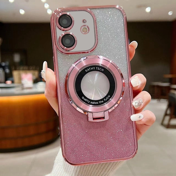 Electroplated Holder Gradient Glitter MagSafe Phone Case, For iPhone 11 Pro Max, For iPhone  11, For iPhone 11 Pro, For iPhone XR