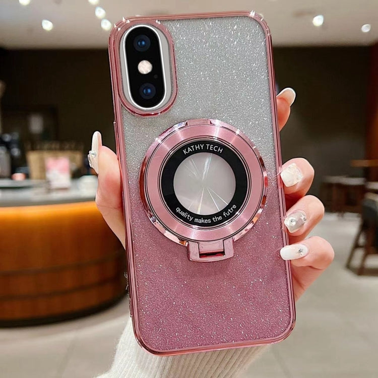 Electroplated Holder Gradient Glitter MagSafe Phone Case, For iPhone 11 Pro Max, For iPhone  11, For iPhone 11 Pro, For iPhone XR, For iPhone XS Max