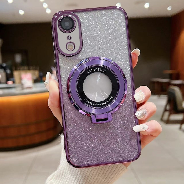 Electroplated Holder Gradient Glitter MagSafe Phone Case, For iPhone 11 Pro Max, For iPhone  11, For iPhone 11 Pro, For iPhone XR