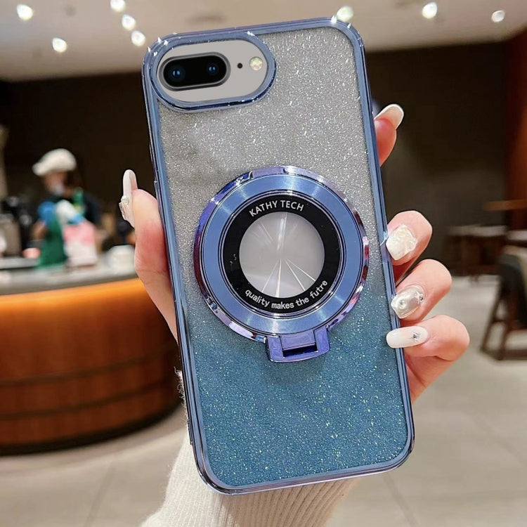 Electroplated Holder Gradient Glitter MagSafe Phone Case, For iPhone 7 / 8 / SE 2022, For iPhone X / XS, For  iPhone 7 Plus / 8 Plus