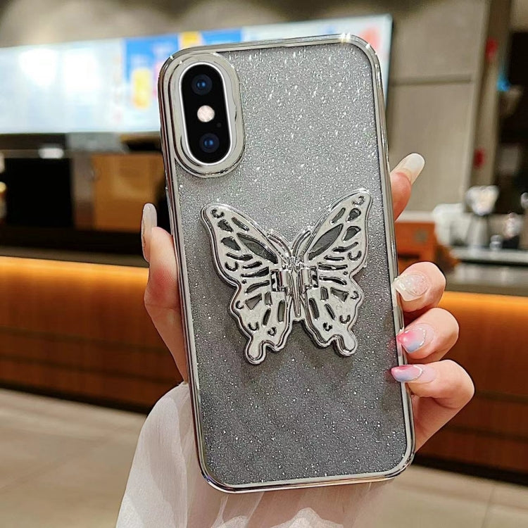 Electroplated Gradient Glitter 3D Butterfly TPU Phone Case, For iPhone 12 mini, For iPhone 11 Pro Max, For iPhone 11, For iPhone 11 Pro, For iPhone XR, For iPhone XS Max