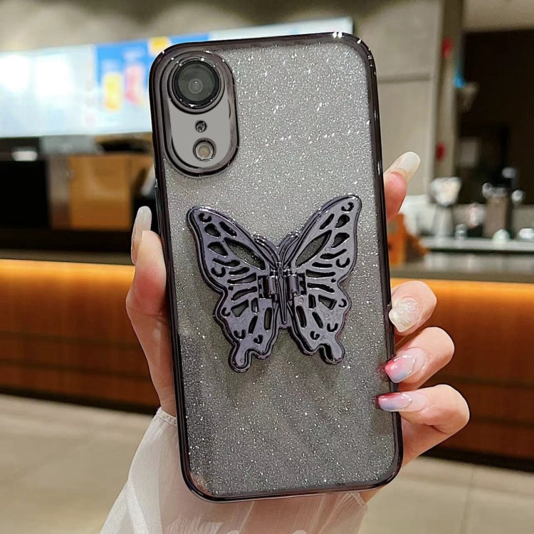 Electroplated Gradient Glitter 3D Butterfly TPU Phone Case, For iPhone 11, For iPhone 11 Pro, For iPhone XR, For iPhone XS Max