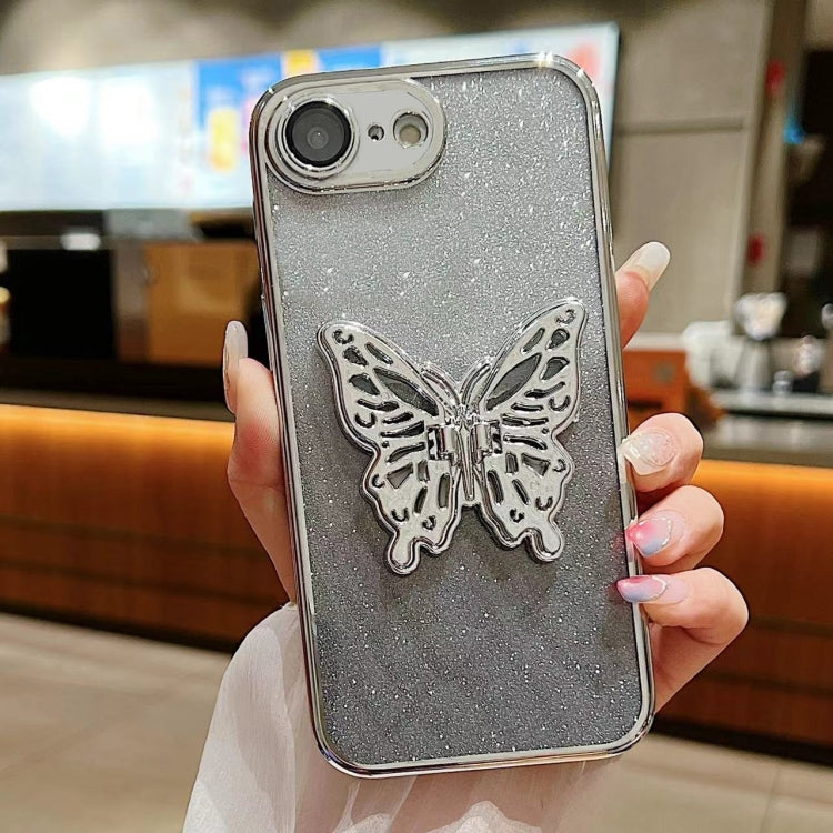 Electroplated Gradient Glitter 3D Butterfly TPU Phone Case, For iPhone 7 / 8 / SE 2022, For iPhone X / XS, For iPhone 7 Plus / 8 Plus