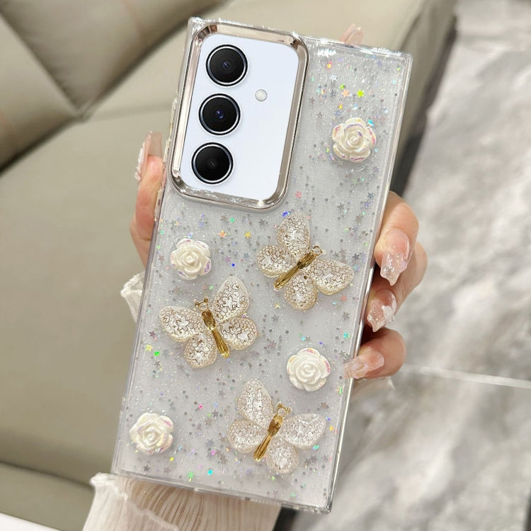 Three-dimensional Butterfly Glitter TPU  Phone Case, For Samsung Galaxy S25 Ultra 5G, For Samsung Galaxy A16 5G, For Samsung Galaxy S24 FE 5G, For Samsung Galaxy A55, For Samsung Galaxy A35, For Samsung Galaxy S24 Ultra 5G, For Samsung Galaxy S24+ 5G