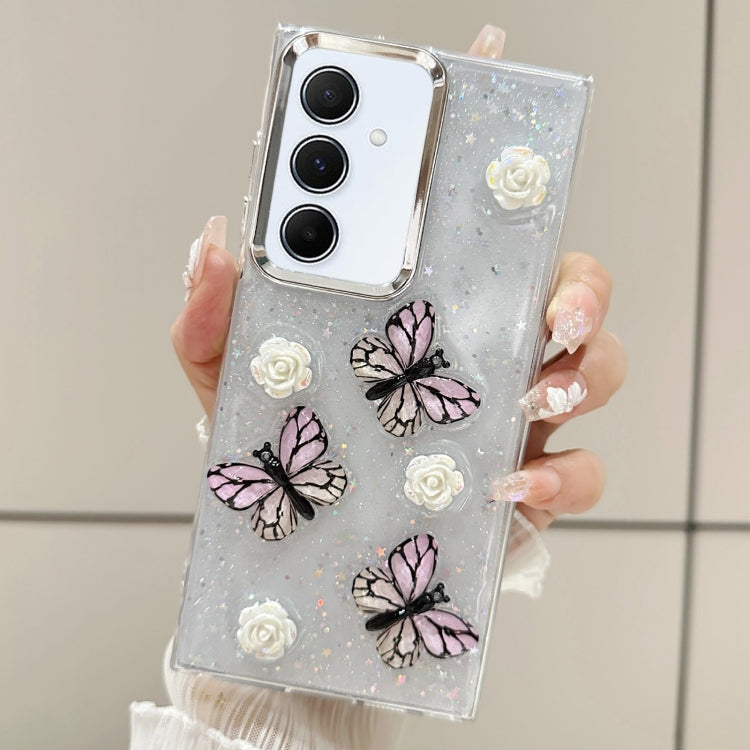 Three-dimensional Butterfly Glitter TPU  Phone Case, For Samsung Galaxy S25 Ultra 5G, For Samsung Galaxy A16 5G, For Samsung Galaxy S24 FE 5G, For Samsung Galaxy A55, For Samsung Galaxy A35, For Samsung Galaxy S24 Ultra 5G, For Samsung Galaxy S24+ 5G