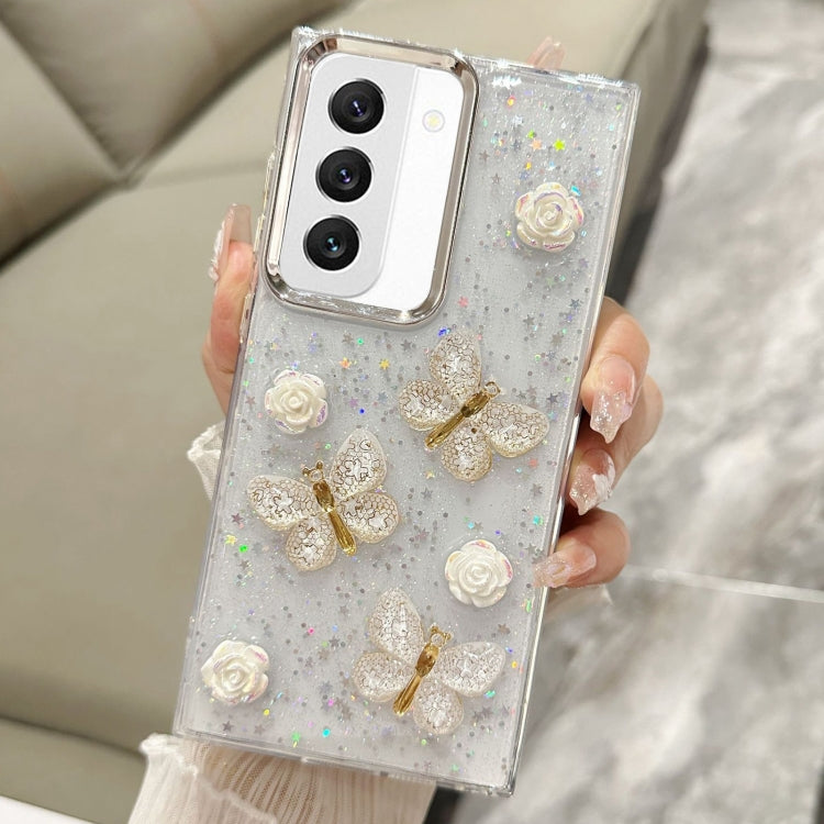 Three-dimensional Butterfly Glitter TPU  Phone Case, For Samsung Galaxy S23 FE 5G, For Samsung Galaxy S23 Ultra 5G, For Samsung Galaxy S23+ 5G, For Samsung Galaxy S23 5G, For Samsung Galaxy S22 Ultra 5G, For Samsung Galaxy S22+ 5G