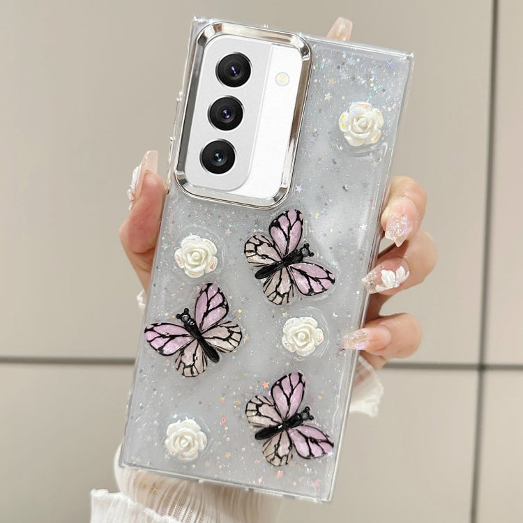 Three-dimensional Butterfly Glitter TPU  Phone Case, For Samsung Galaxy S23 FE 5G, For Samsung Galaxy S23 Ultra 5G, For Samsung Galaxy S23+ 5G, For Samsung Galaxy S23 5G, For Samsung Galaxy S22 Ultra 5G, For Samsung Galaxy S22+ 5G