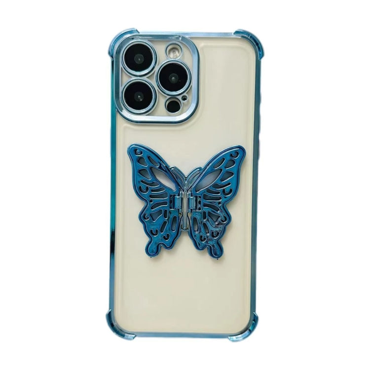 Electrpolated 3D Butterfly Holder TPU Phone Case, For iPhone 11 Pro, For iPhone XR, For iPhone XS Max, For iPhone 7 / 8 / SE 2022