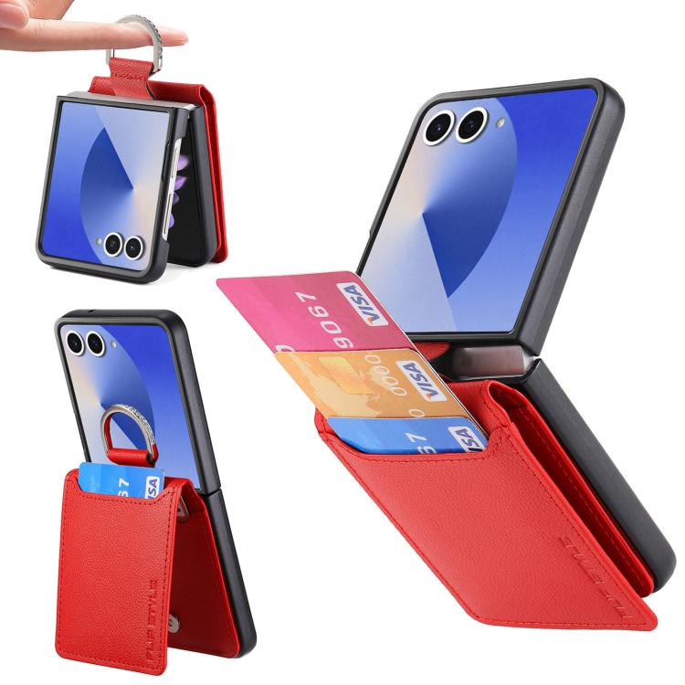 Litchi Texture Leather Ring Wallet Phone Case