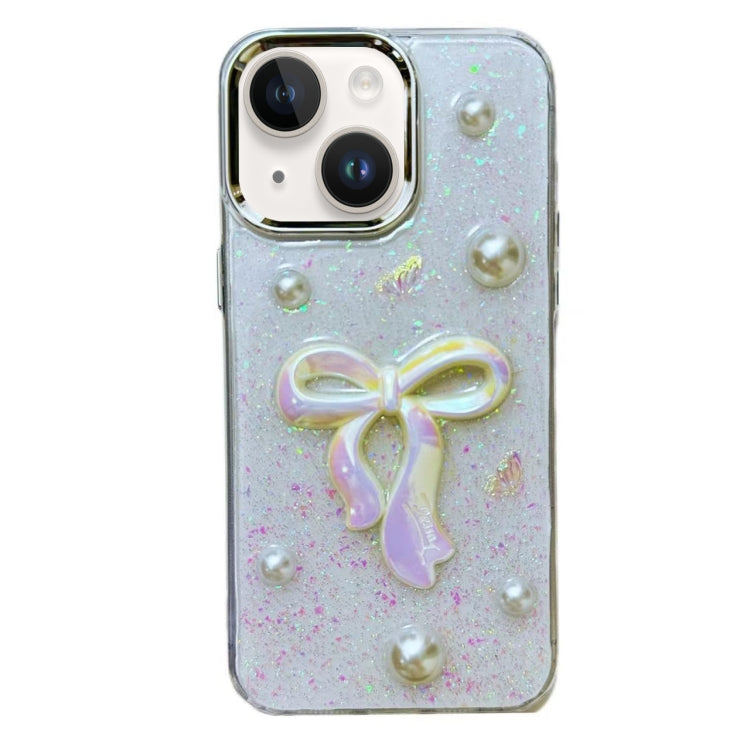 3D Bow Pearl Love Flower TPU Phone Case, For iPhone 16 Pro Max, For iPhone 16 Pro, For iPhone 16 Plus, For iPhone 16, For iPhone 15 Pro Max, For iPhone 15 Pro, For iPhone 15 Plus, For iPhone 15, For iPhone 14 Plus, For iPhone 14, For iPhone 14 Pro