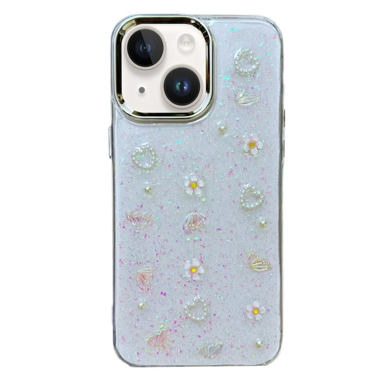 3D Bow Pearl Love Flower TPU Phone Case, For iPhone 16 Pro Max, For iPhone 16 Pro, For iPhone 16 Plus, For iPhone 16, For iPhone 15 Pro Max, For iPhone 15 Pro, For iPhone 15 Plus, For iPhone 15, For iPhone 14 Plus, For iPhone 14, For iPhone 14 Pro