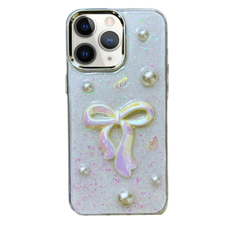 3D Bow Pearl Love Flower TPU Phone Case, For iPhone 13 Pro Max, For iPhone 13 Pro, For iPhone 13, For iPhone  12, For iPhone 12 Pro Max, For iPhone 12 Pro