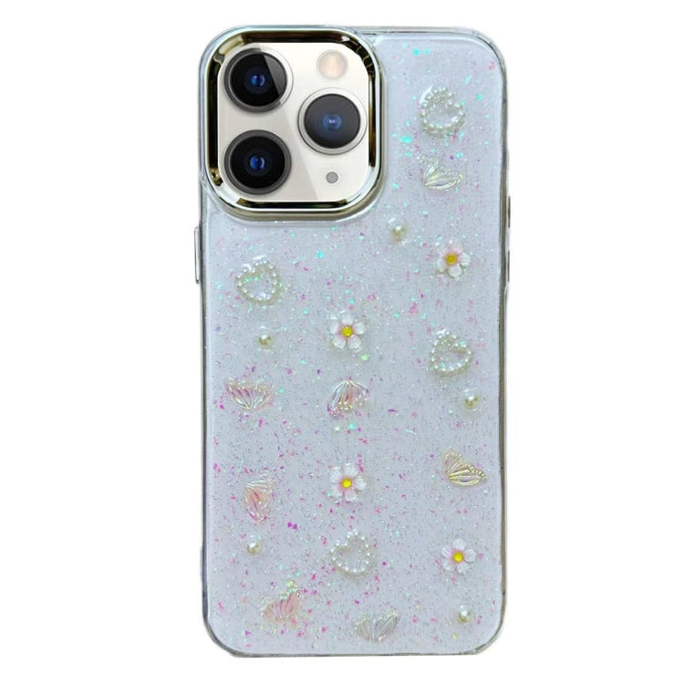3D Bow Pearl Love Flower TPU Phone Case, For iPhone 13 Pro Max, For iPhone 13 Pro, For iPhone 13, For iPhone  12, For iPhone 12 Pro Max, For iPhone 12 Pro