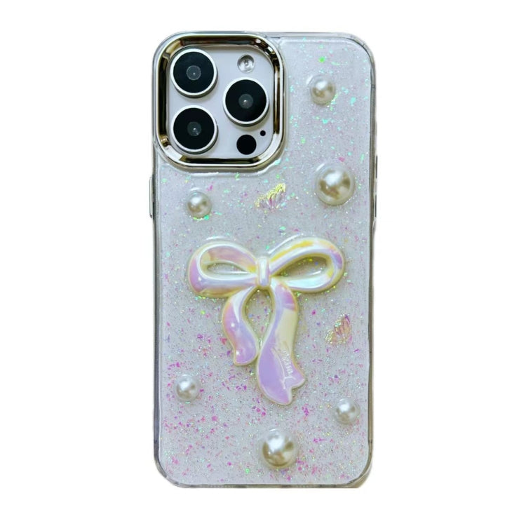 3D Bow Pearl Love Flower TPU Phone Case, For iPhone 16 Pro Max, For iPhone 16 Pro, For iPhone 16 Plus, For iPhone 16, For iPhone 15 Pro Max, For iPhone 15 Pro, For iPhone 15 Plus, For iPhone 15, For iPhone 14 Plus, For iPhone 14, For iPhone 14 Pro