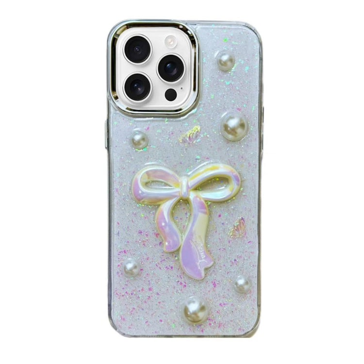 3D Bow Pearl Love Flower TPU Phone Case, For iPhone 16 Pro Max, For iPhone 16 Pro, For iPhone 16 Plus, For iPhone 16, For iPhone 15 Pro Max, For iPhone 15 Pro, For iPhone 15 Plus, For iPhone 15, For iPhone 14 Plus, For iPhone 14, For iPhone 14 Pro