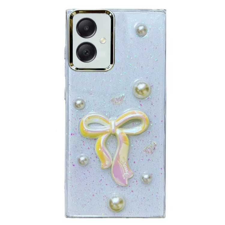 Three-dimensional Bow Pearl Love Flower TPU  Phone Case, For Samsung Galaxy S25 Ultra 5G, For Samsung Galaxy A16 5G, For Samsung Galaxy S24 FE 5G, For Samsung Galaxy A55, For Samsung Galaxy A35, For Samsung Galaxy S24 Ultra 5G, For Samsung Galaxy S24+ 5G