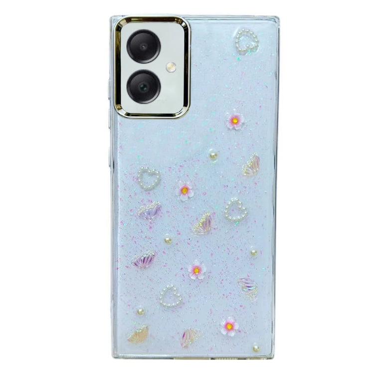 Three-dimensional Bow Pearl Love Flower TPU  Phone Case, For Samsung Galaxy S25 Ultra 5G, For Samsung Galaxy A16 5G, For Samsung Galaxy S24 FE 5G, For Samsung Galaxy A55, For Samsung Galaxy A35, For Samsung Galaxy S24 Ultra 5G, For Samsung Galaxy S24+ 5G