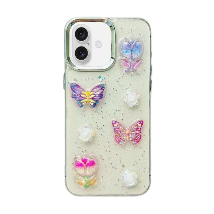 3D Colorful Crystal Butterfly TPU Phone Case, For iPhone 16 Pro Max, For iPhone 16 Pro, For iPhone 16 Plus, For iPhone 16, For iPhone 15 Pro Max, For iPhone 15 Pro, For iPhone 15 Plus, For iPhone 15, For iPhone 14 Plus, For iPhone 14, For iPhone 14 Pro