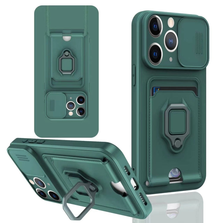 Sliding Camshield Magnetic Card Holder Silicone Phone Case, For iPhone 11 Pro, For iPhone XR, For iPhone XS Max, For iPhone X / XSS