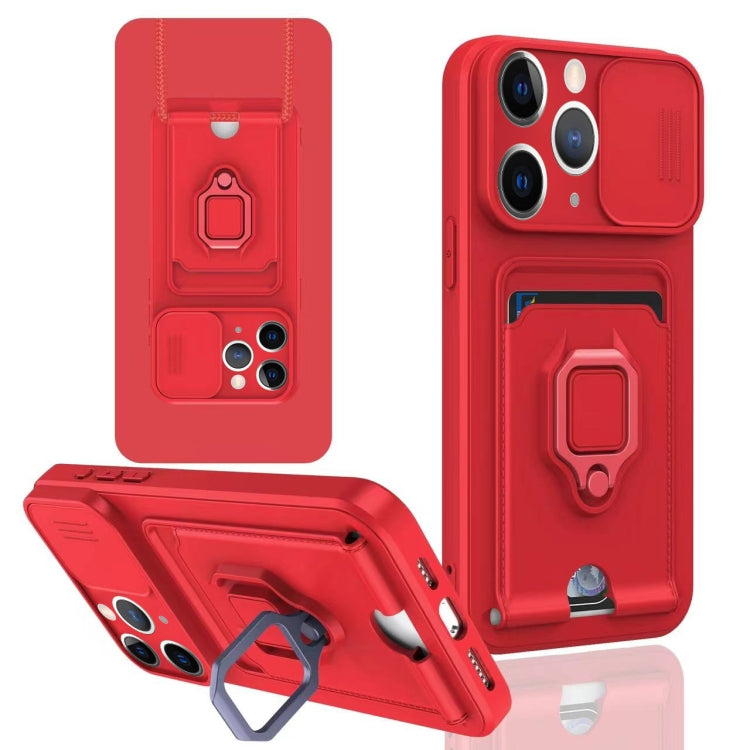 Sliding Camshield Magnetic Card Holder Silicone Phone Case, For iPhone 11 Pro, For iPhone XR, For iPhone XS Max, For iPhone X / XSS