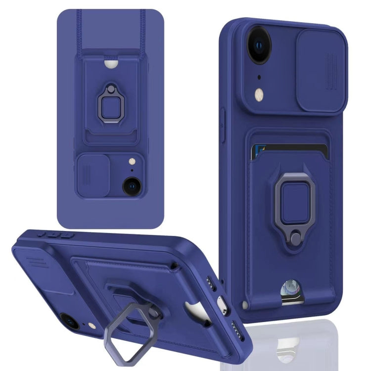 Sliding Camshield Magnetic Card Holder Silicone Phone Case, For iPhone 11 Pro, For iPhone XR, For iPhone XS Max, For iPhone X / XSS