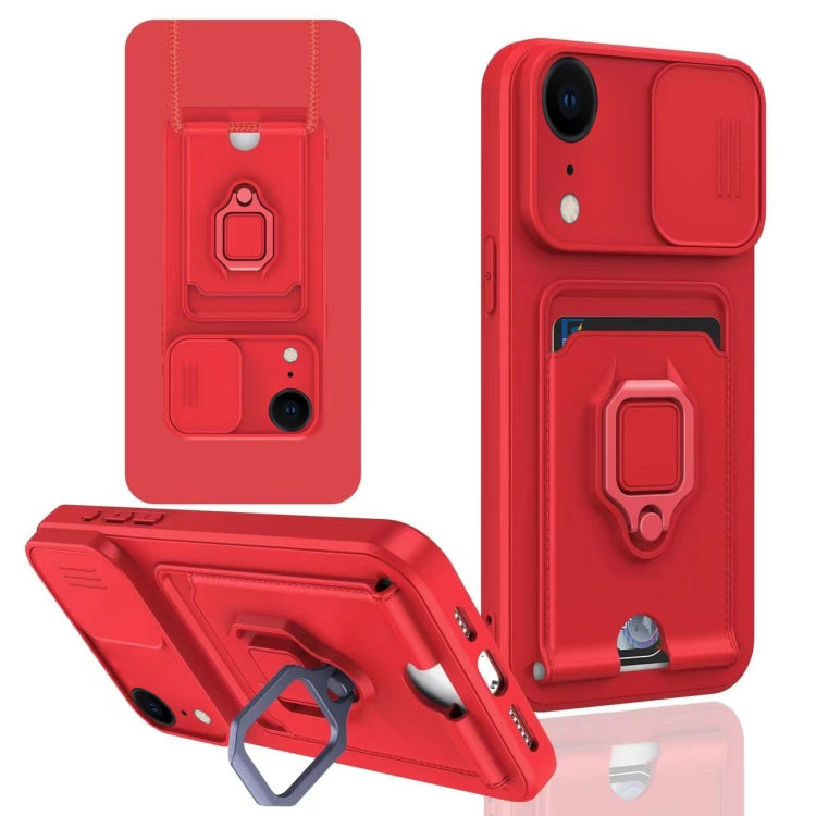 Sliding Camshield Magnetic Card Holder Silicone Phone Case, For iPhone 11 Pro, For iPhone XR, For iPhone XS Max, For iPhone X / XSS