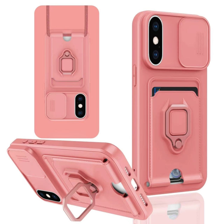 Sliding Camshield Magnetic Card Holder Silicone Phone Case, For iPhone 11 Pro, For iPhone XR, For iPhone XS Max, For iPhone X / XSS