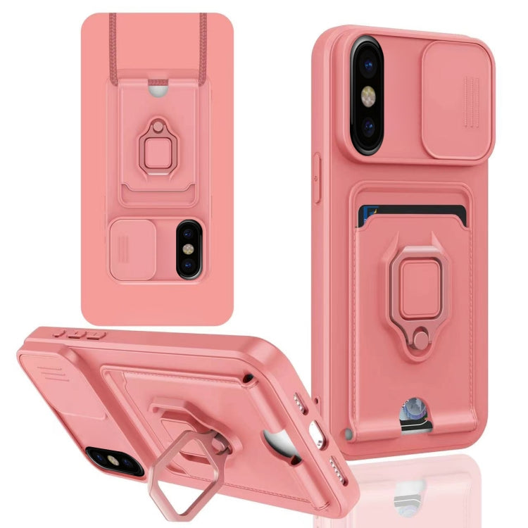 Sliding Camshield Magnetic Card Holder Silicone Phone Case, For iPhone 11 Pro, For iPhone XR, For iPhone XS Max, For iPhone X / XSS