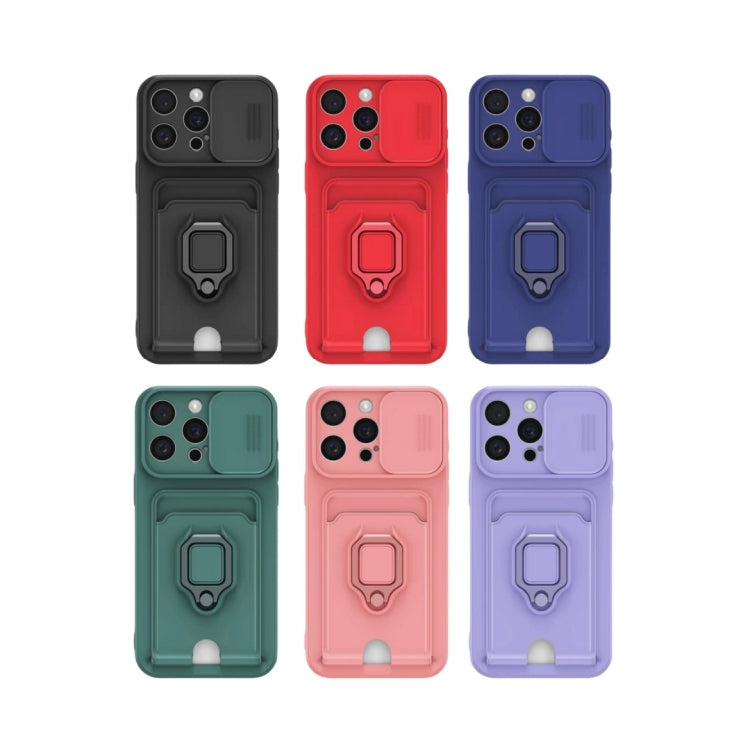 Sliding Camshield Magnetic Card Holder Silicone Phone Case, For iPhone 11 Pro, For iPhone XR, For iPhone XS Max, For iPhone X / XSS