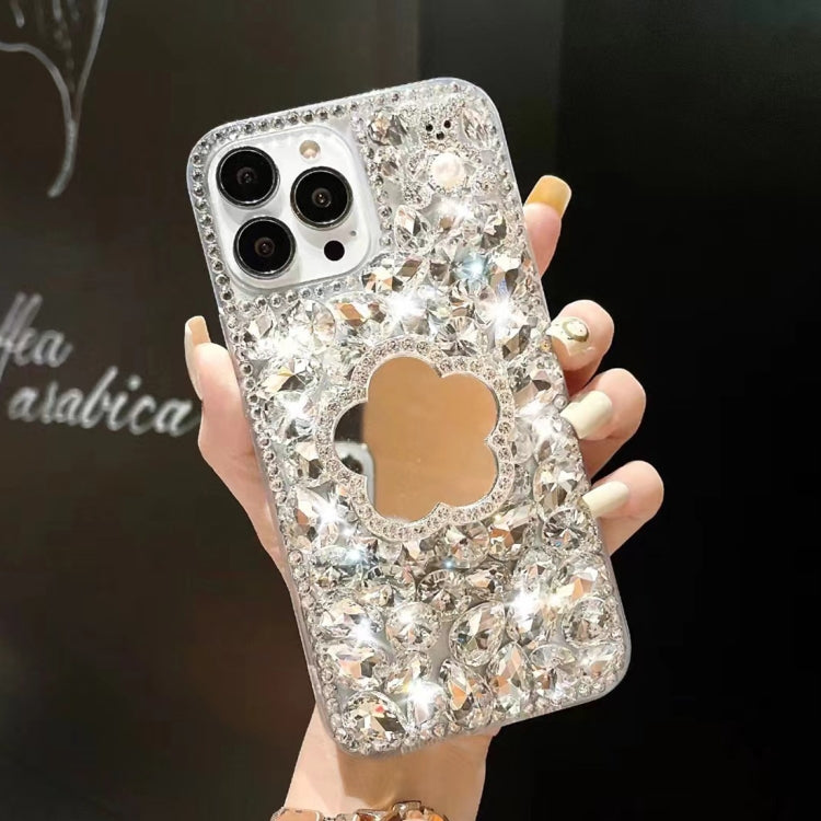 Mirror Handmade Bling Rhinestone PC Phone Case, For iPhone 16 Pro Max, For iPhone 16 Pro, For iPhone 16 Plus, For iPhone 16, For iPhone 15 Pro Max, For iPhone 15 Pro, For iPhone 15 Plus, For iPhone 15