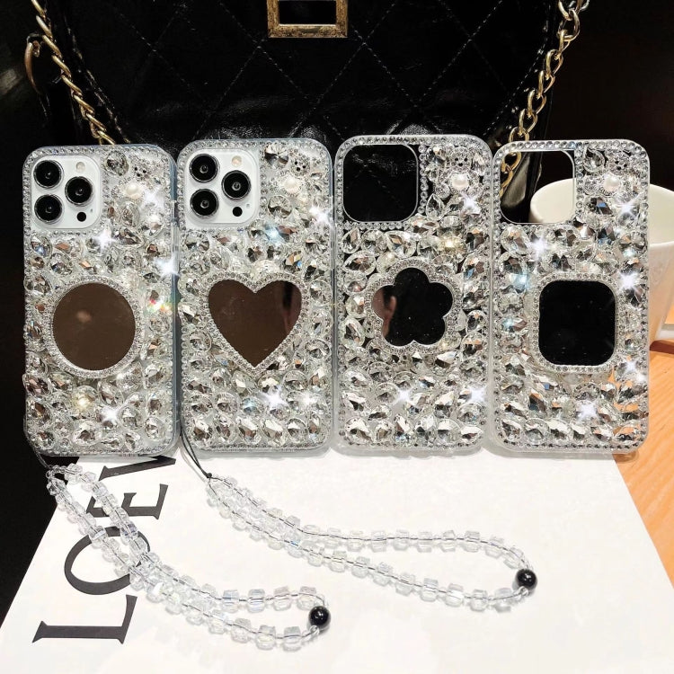 Mirror Handmade Bling Rhinestone PC Phone Case, For iPhone XS Max, For iPhone SE 2022 / 7 / 8, For iPhone X / XS, For iPhone 7 Plus / 8 Plus